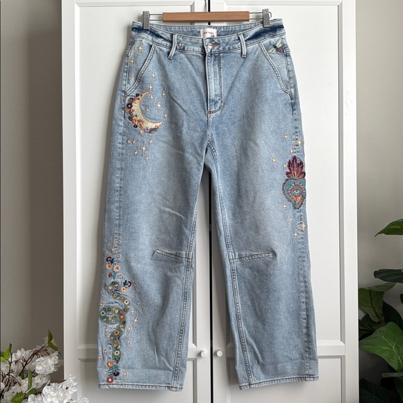 NWOT Driftwood Barbara x Hallucination High Rise Cropped Wide Leg Jeans, 27 - Picture 6 of 13